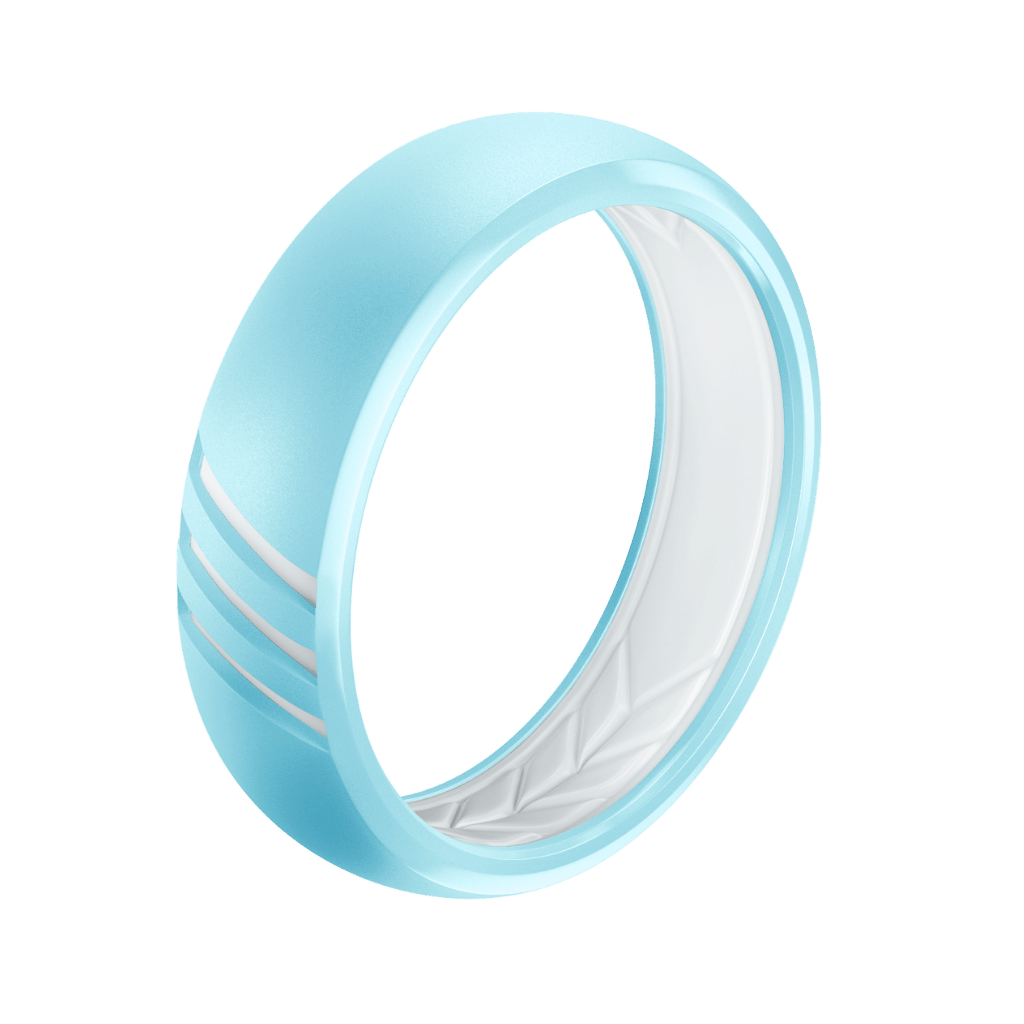 A Force For Good High Quality Silicone Rings Sky Blue 6mm & 8mm