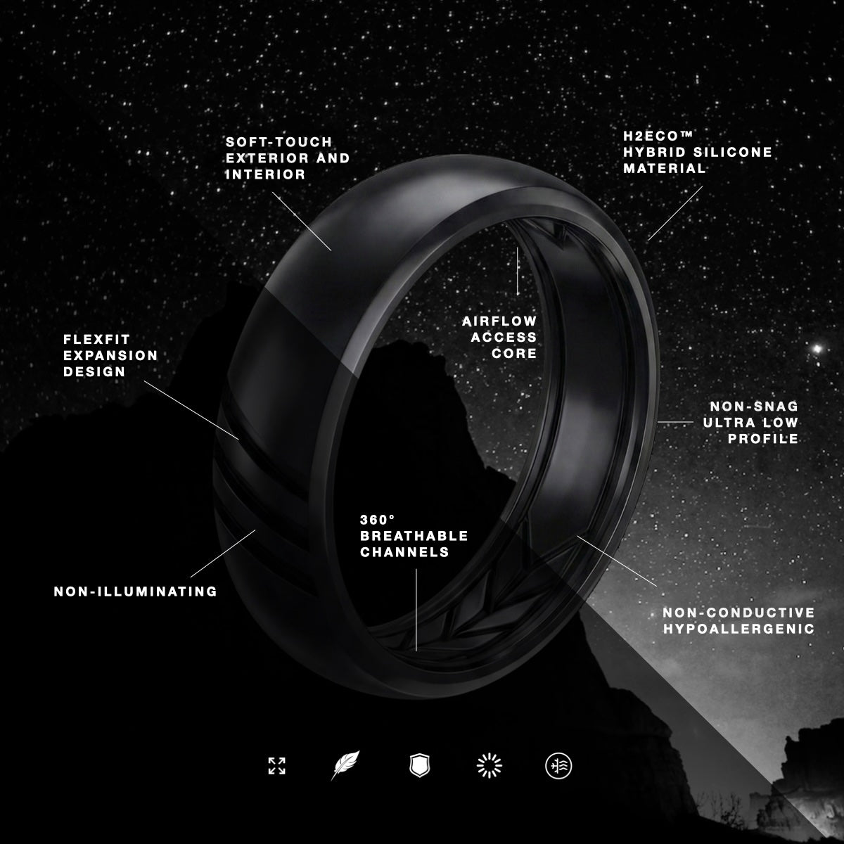 Live Ring® | Stealth Obsidian