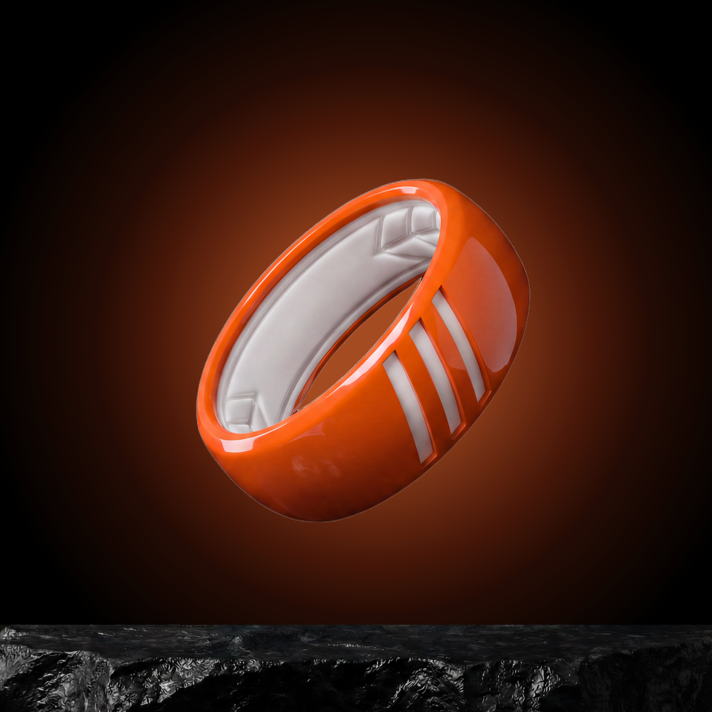 Silicone Ring Bright Orange