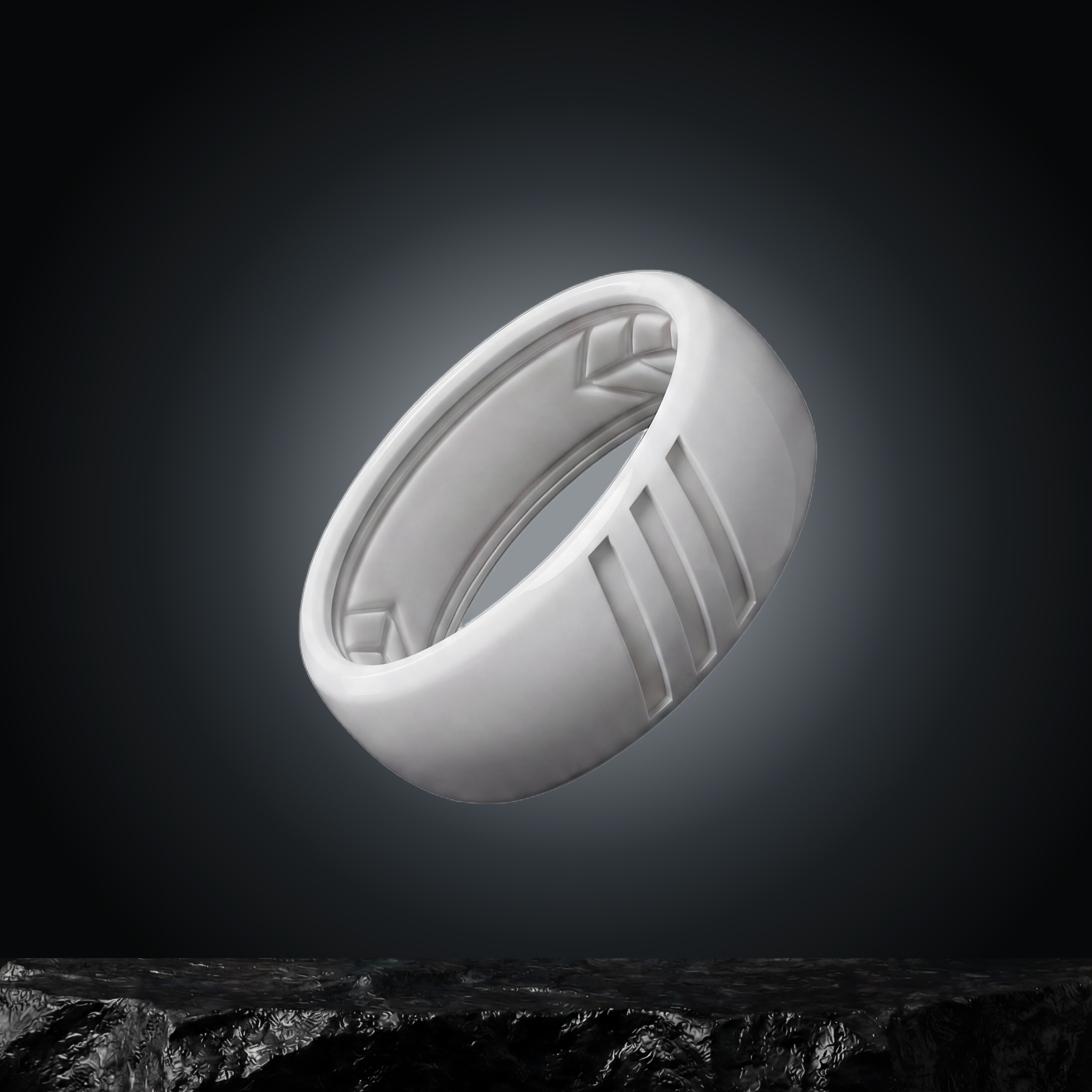Silicone ring white