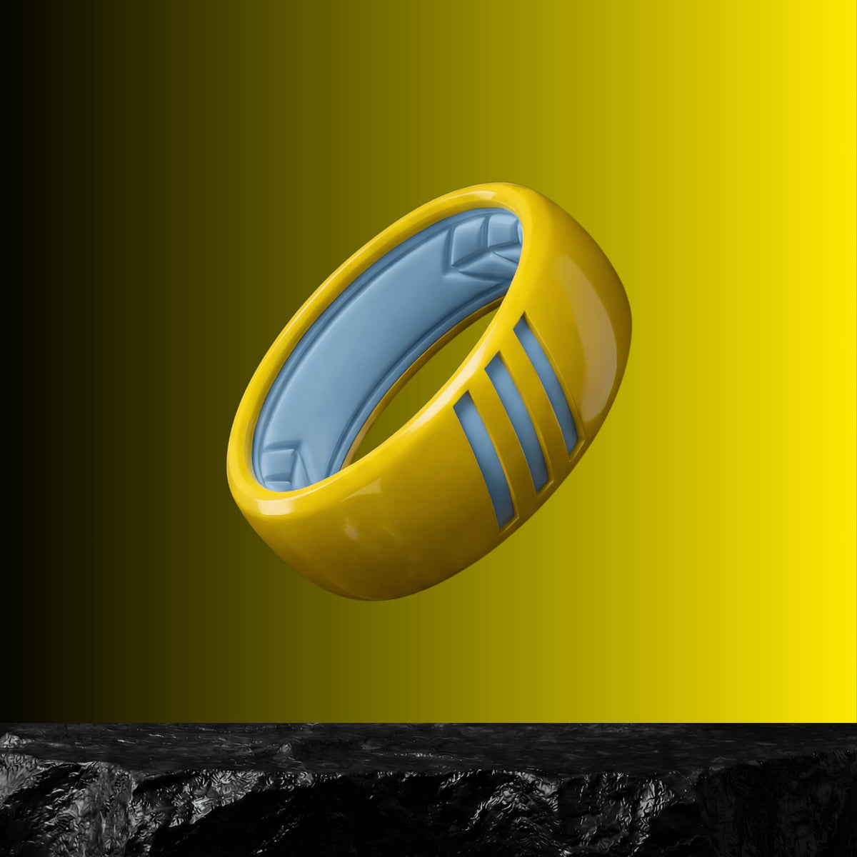 A Force For Good | High Quality Silicone Ring | Yellow | 6mm & 8mm