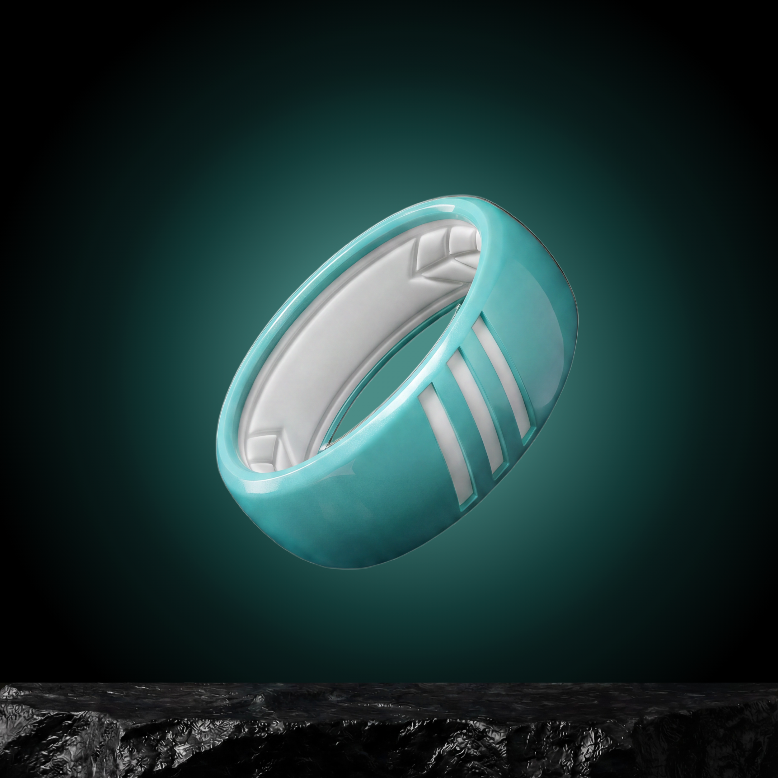 silicone ring turquoise 