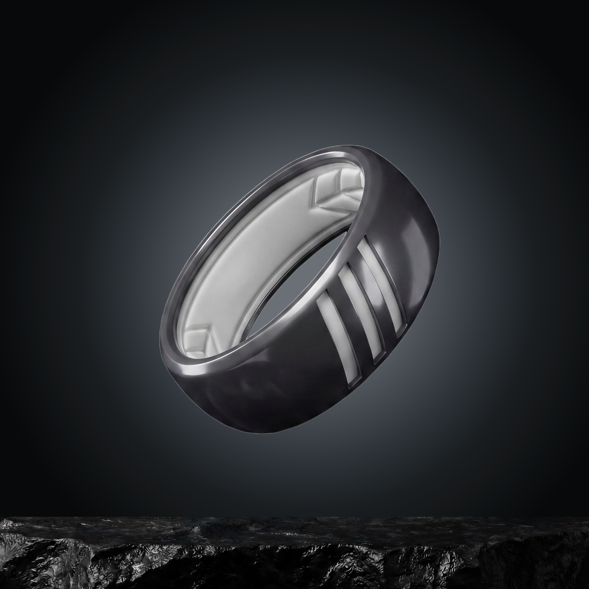 Silicone Ring Dark Grey 