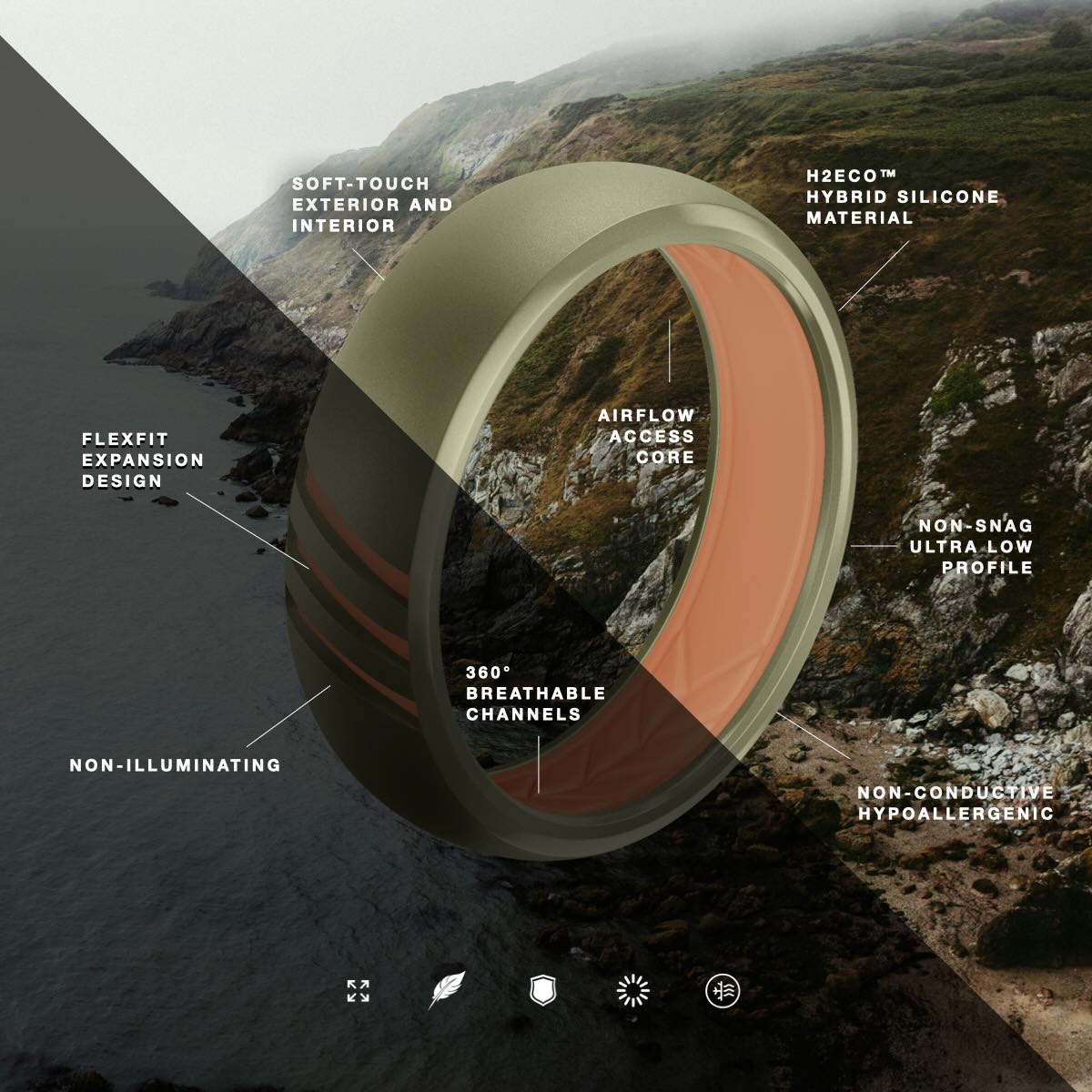 Live Ring® | Forage [⚫︎ Non‑Glow]