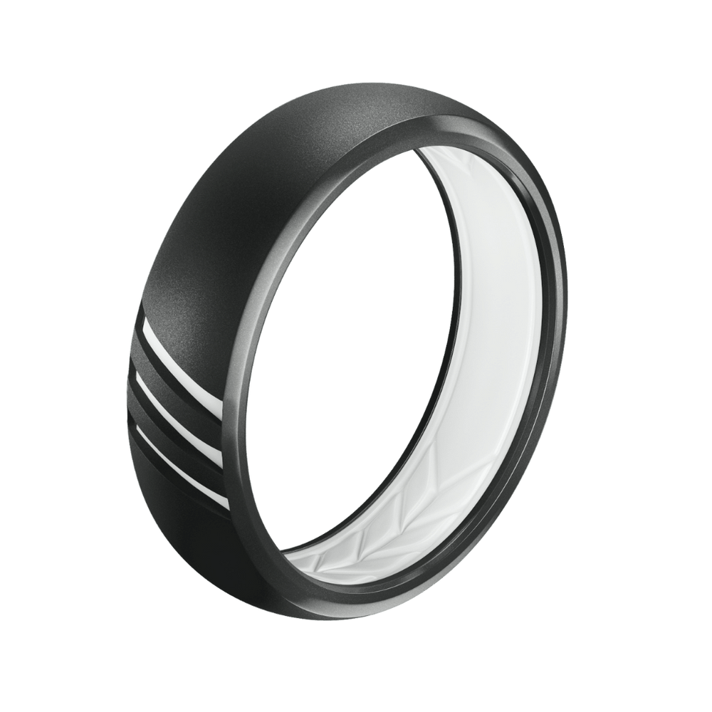 A Force For Good High Quality Silicone Ring Black 6mm & 8mm